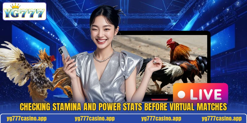 Checking stamina and power stats before virtual matches