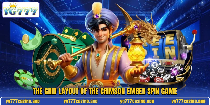 The grid layout of the Crimson Ember Spin game