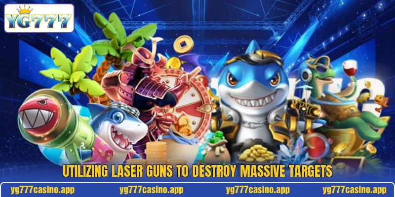 Utilizing laser guns to destroy massive targets